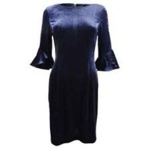 DKNY Navy Blue Velvet Dress